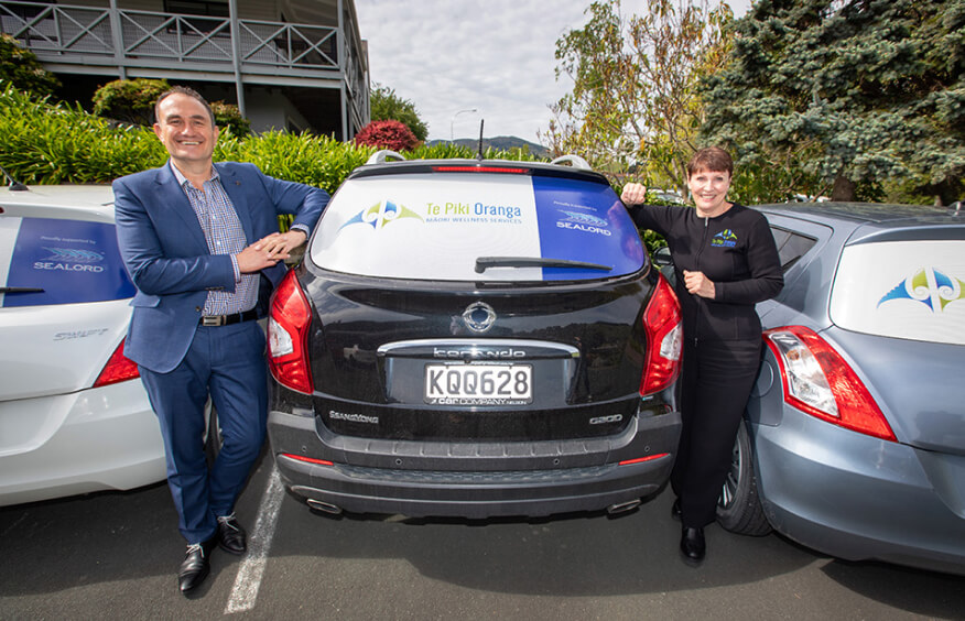 From left, Sealord CEO Doug Paulin and Te Piki Oranga Tumuaki Anne Hobby